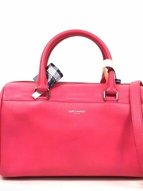 Pre-owned Yves Saint Laurent Hot Pink Leather Satchel with Top Handles